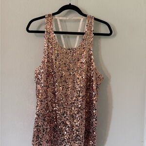 🪩 Free People Sequin Racer Back Tank Top